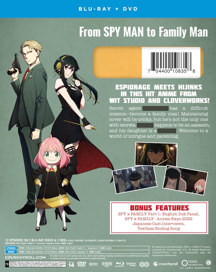 Spy X Family: Season 1 - Part 1 [Blu-ray]