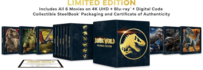 Jurassic World Ultimate Collection - Limited Edition 4K Steelbook (4K Ultra HD + Blu-ray + Digital) 
