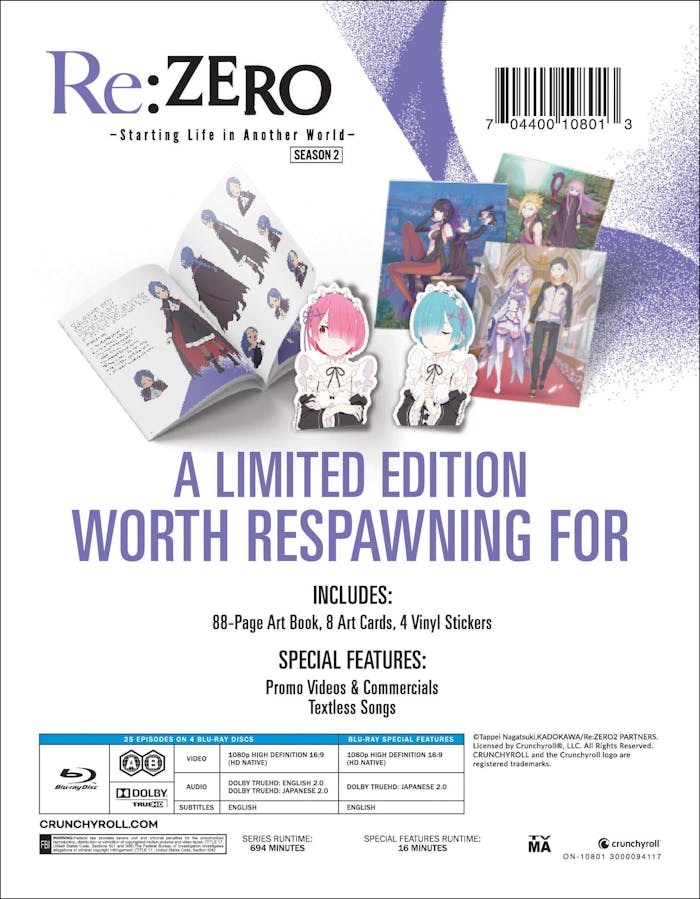 Re:ZERO: Starting Life in Another World - Season Two (Box Set (Limited Edition)) [Blu-ray]
