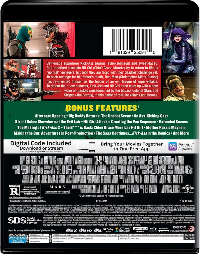 Kick-Ass 2 (4K Ultra HD + Blu-ray + Digital Download) [UHD]
