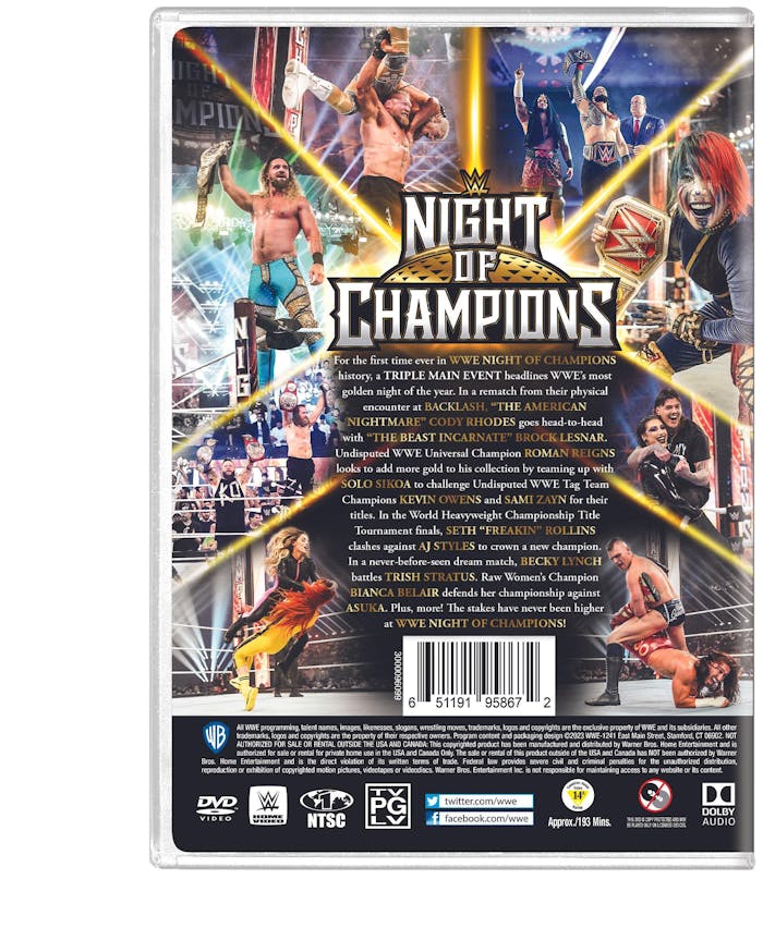 Buy WWE Night of Champions 2023 DVD GRUV