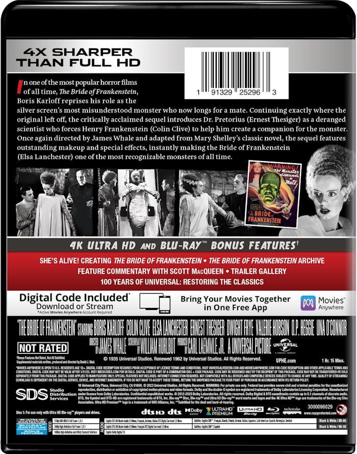 The Bride of Frankenstein (4K Ultra HD + Blu-ray) [UHD]
