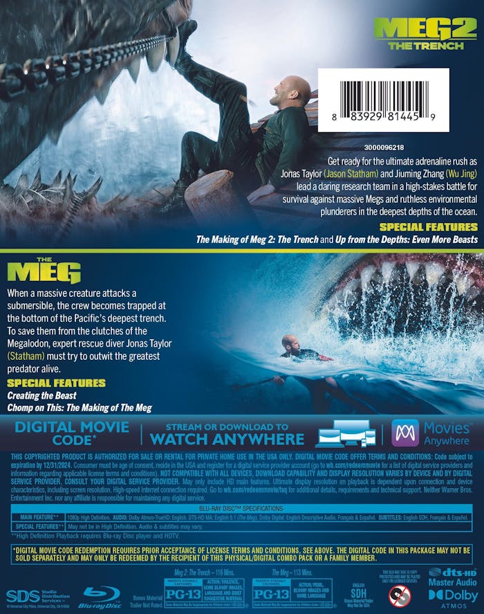 The Meg/The Meg 2 [Blu-ray]