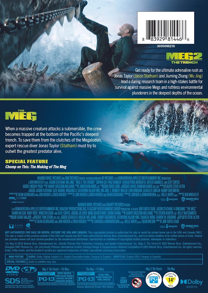 Buy The Meg/The Meg 2 DVD | GRUV