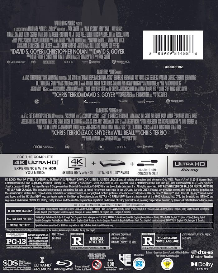 Zack Snyder's Justice League Trilogy (4K Ultra HD + Blu-ray) [UHD]