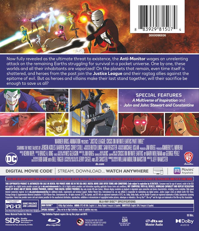 Justice League: Crisis on Infinite Earths Part 3 [Blu-ray]