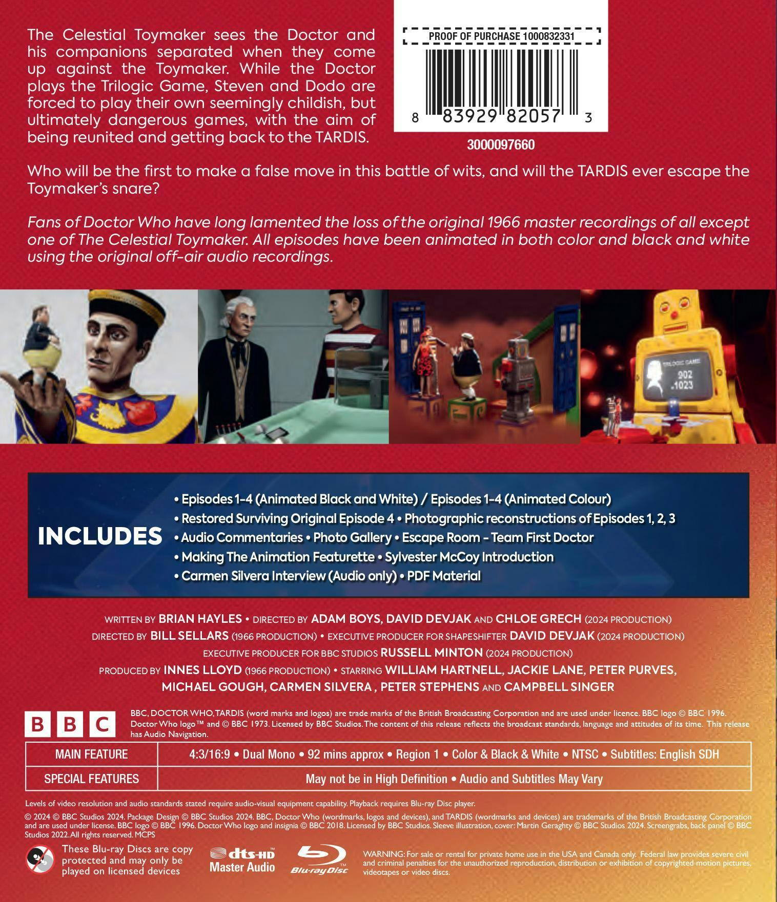 Buy Doctor Who: The Celestial Toymaker Blu-ray | GRUV