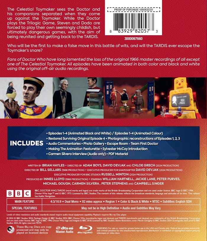 Doctor Who: The Celestial Toymaker [Blu-ray]