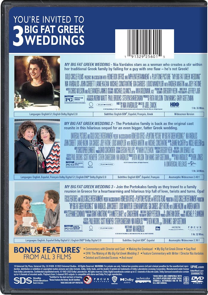My Big Fat Greek Wedding 3-Movie Collection (Box Set) [DVD]