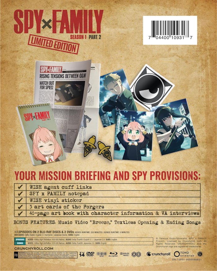 Limited Edition SPY x FAMILY Part 2, & More Coming To BRD/DVD