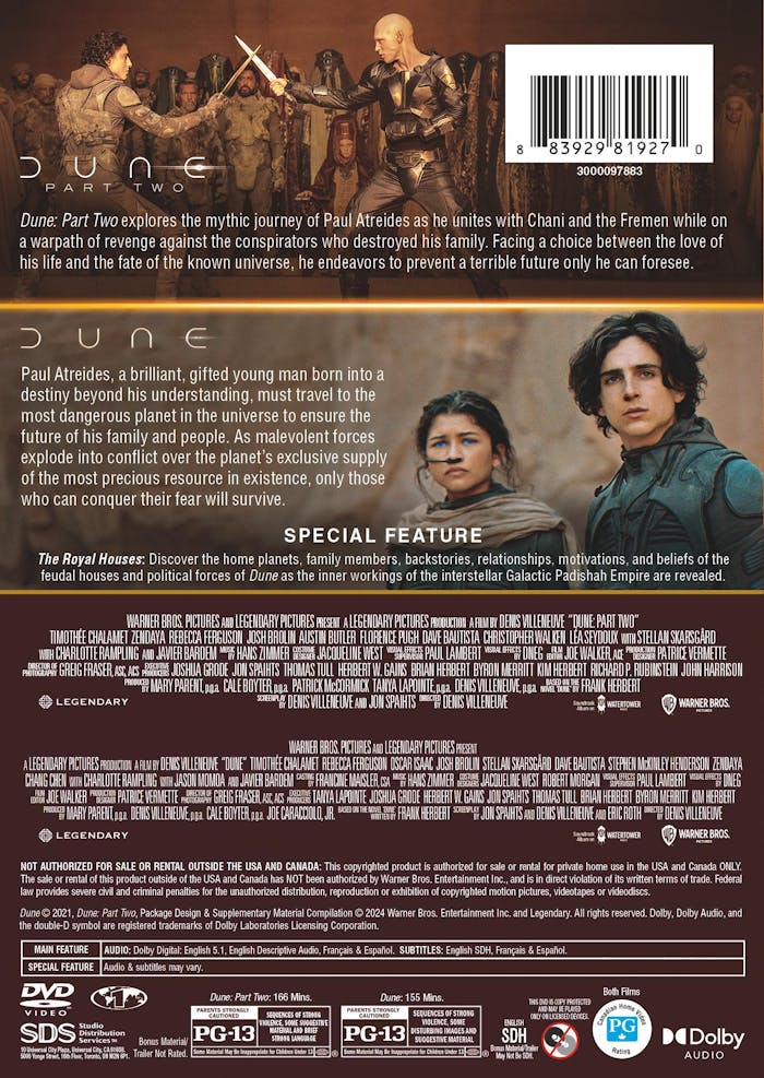 Dune 2 Film Collection [DVD]