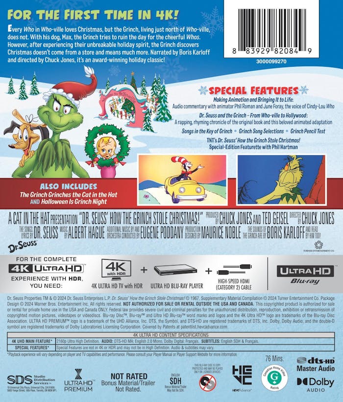 Dr. Seuss' How the Grinch Stole Christmas! (4K Ultra HD) [UHD]