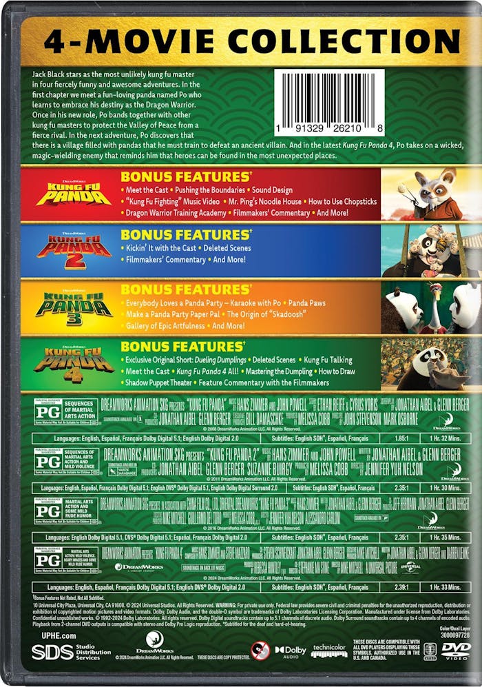 Kung Fu Panda: 4 Movie Collection [DVD]