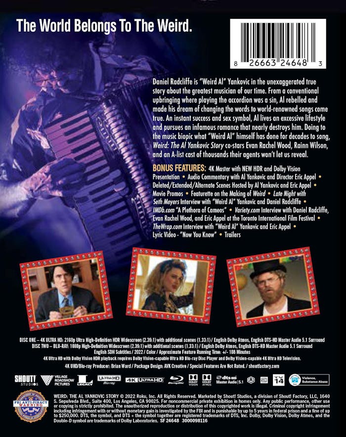 Weird: The Al Yankovic Story [Limited Edition Steelbook] (Limited Edition 4K Ultra HD Steelbook + Bl