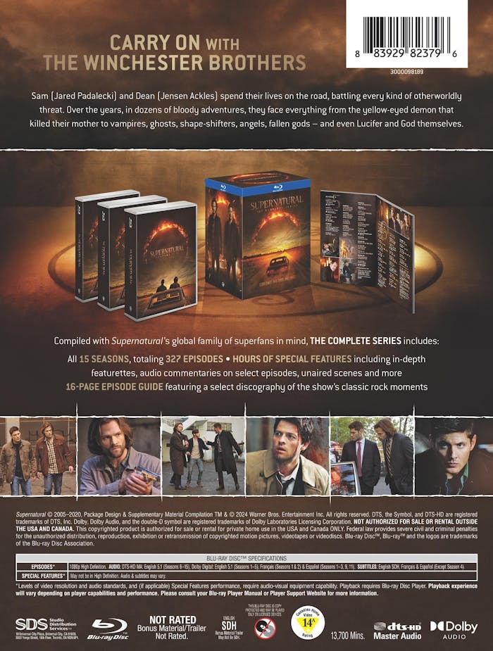 Supernatural: The Complete Series (Repackage) [Blu-ray]