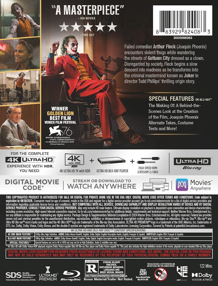 Joker - Limited Edition Steelbook (4K Ultra HD + Blu-ray + Digital) [UHD]