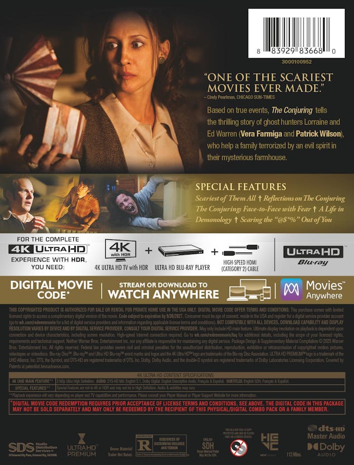 The Conjuring (Limited Edition 4K Ultra HD Steelbook + Digital) [UHD]