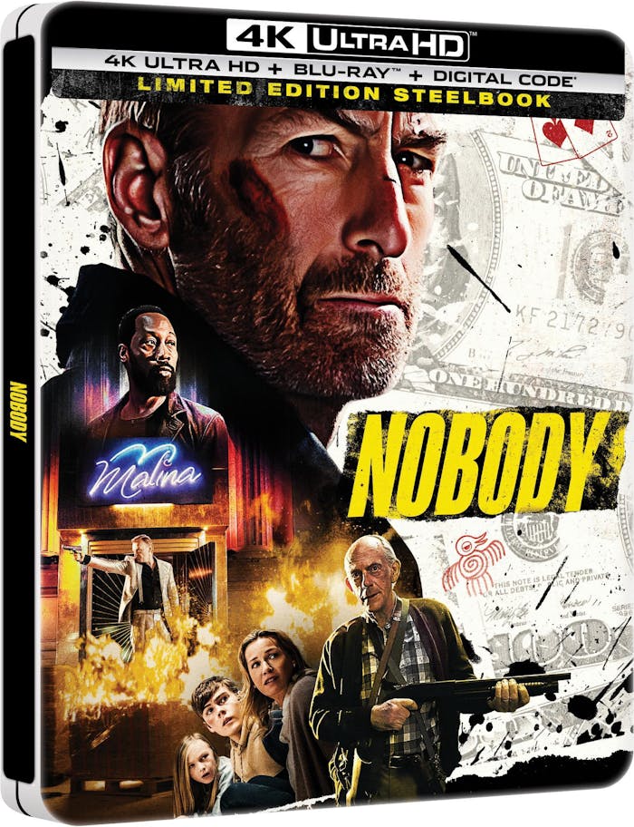 Nobody (Limited Edition 4K Ultra HD Steelbook + Blu-ray + Digital) [UHD]