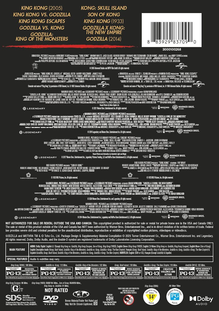 Godzilla Kong 10-Film Cinematic Anthology [DVD]