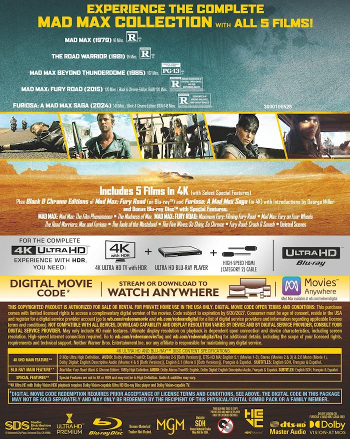 Mad Max 5-Film Collection [UHD]