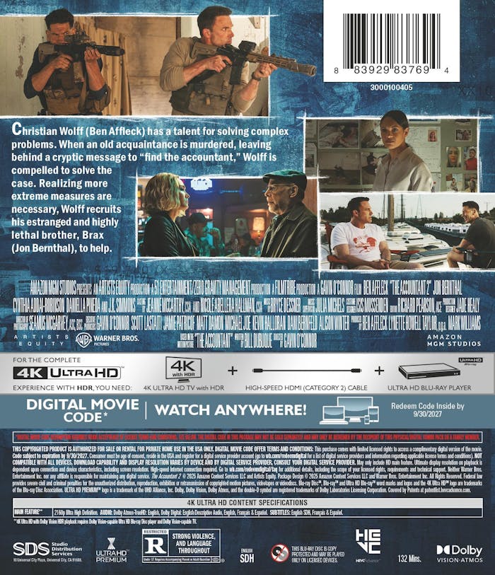 The Accountant 2 (4K Ultra HD + Digital) [UHD]