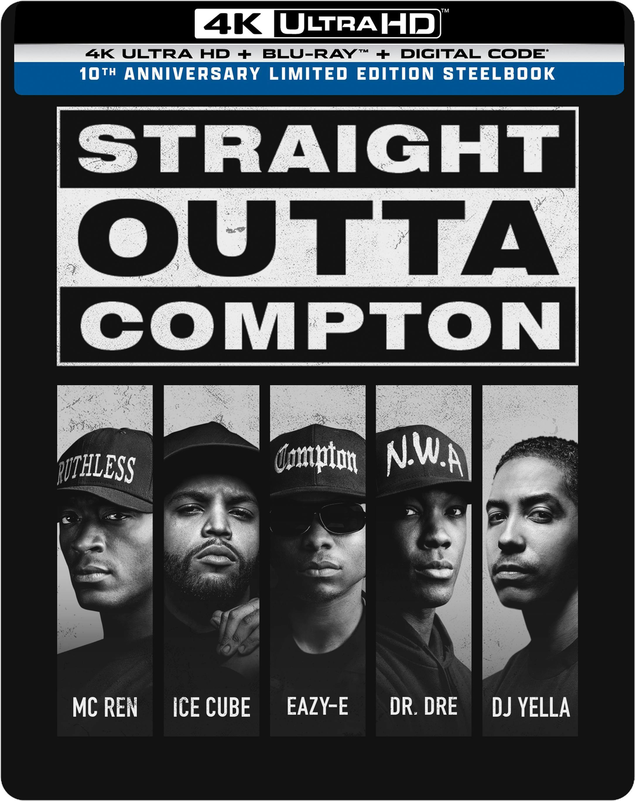 Straight Outta Compton  10th Anniversary Limited Edition 4K Ultra HD Steelbook  Bluray  Digital  UHD