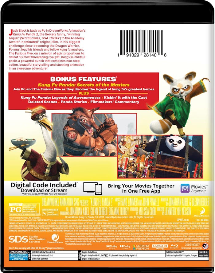 Kung Fu Panda 2 (4K Ultra HD + Blu-ray + Digital) [UHD]
