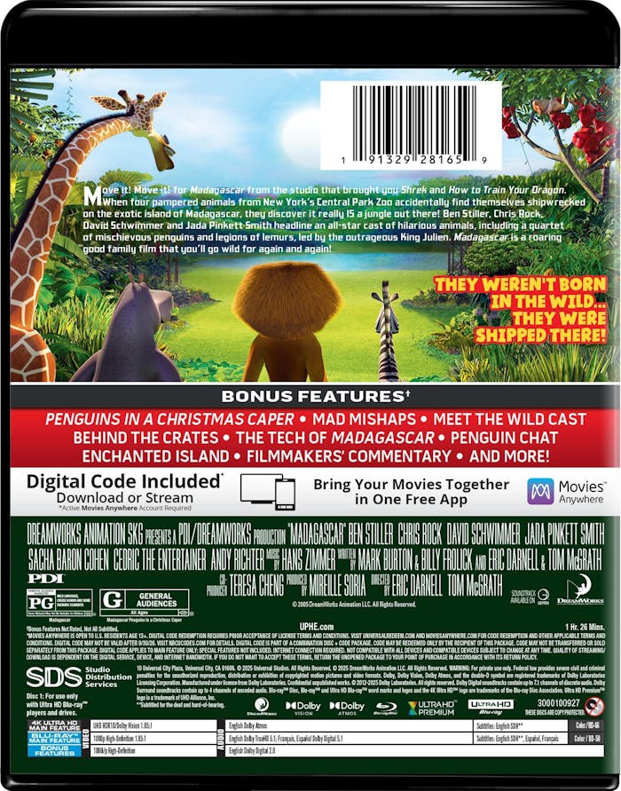 Madagascar (4K Ultra HD + Blu-ray + Digital) [UHD]