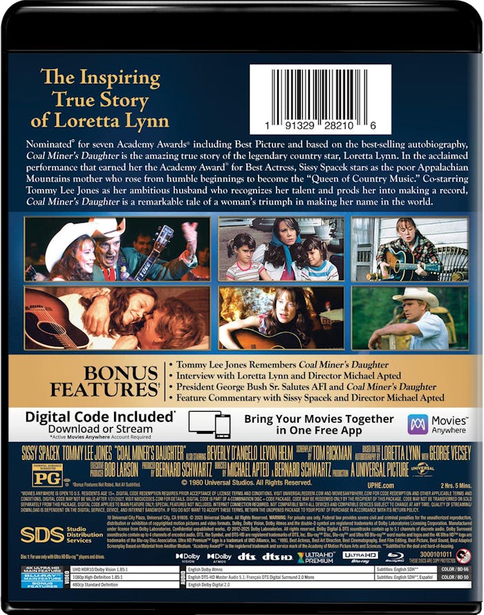 Coal Miner's Daughter (4K Ultra HD + Blu-ray + Digital) [UHD]