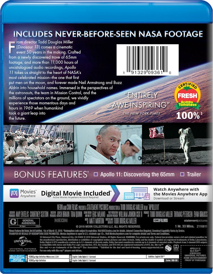 Apollo 11 (2019) [Blu-ray]