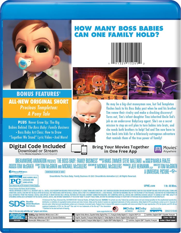 The Boss Baby: Family Business (with DVD) [Blu-ray]
