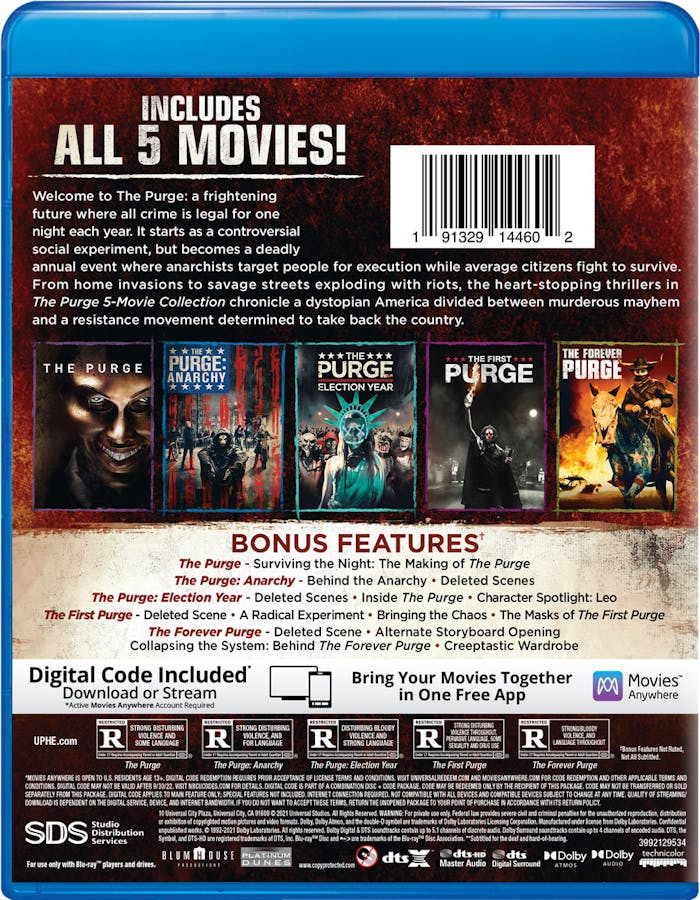 The Purge: 5-movie Collection (Box Set) [Blu-ray]