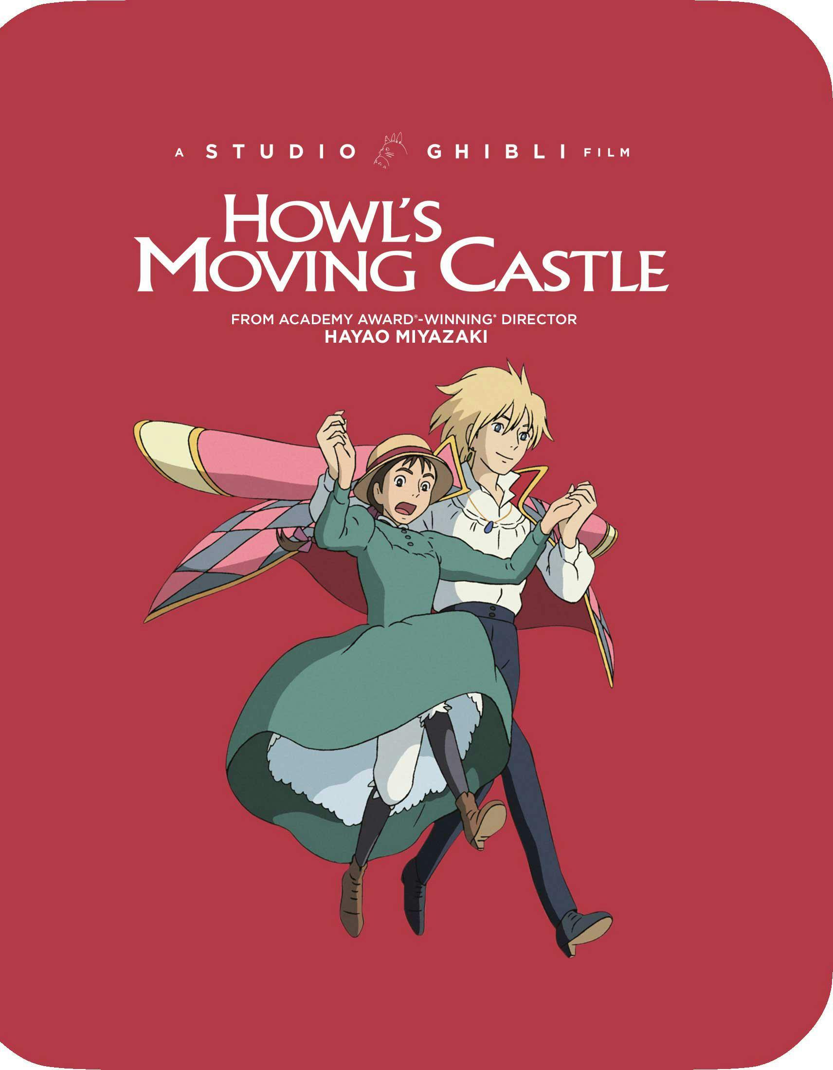 Howl's Moving Castle limited edition steelbook cover showing the walking castle against a blue sky
