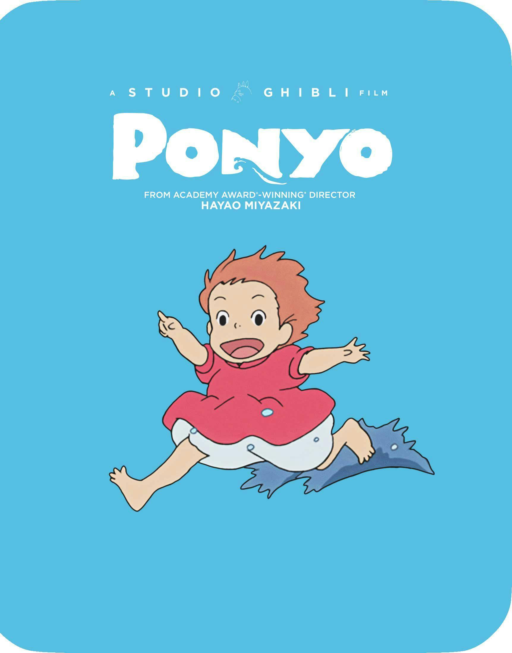 Ponyo limited edition steelbook cover artwork showing the character Ponyo against a wave
