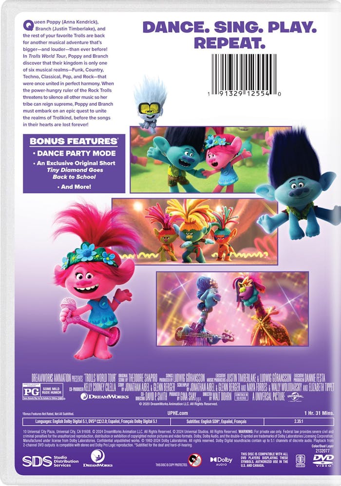 Trolls World Tour (Dance Party Edition) [DVD]