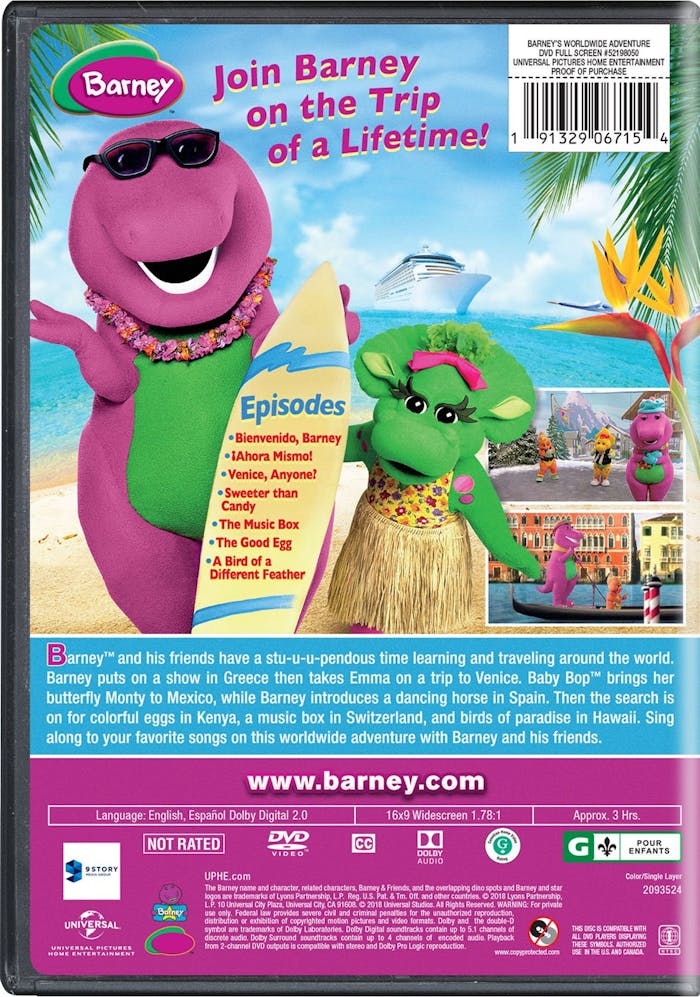 Barney: Barney's Worldwide Adventure! [DVD]