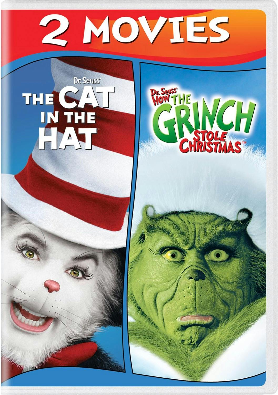 Dr. Seuss' How The Grinch Stole Christmas /The Cat In The Hat (DVD Double Feature) - DVD - Children Movies on DVD - Movies on GRUV