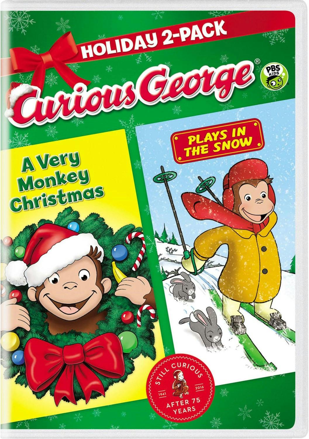 Curious George: A Very Monkey Christmas/Plays in the Snow (DVD Double Feature) - DVD - Children Movies on DVD - Movies on GRUV