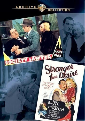 Walter Pidgeon Double Feature-Society Lawyer/Stronger Than Desire - DVD