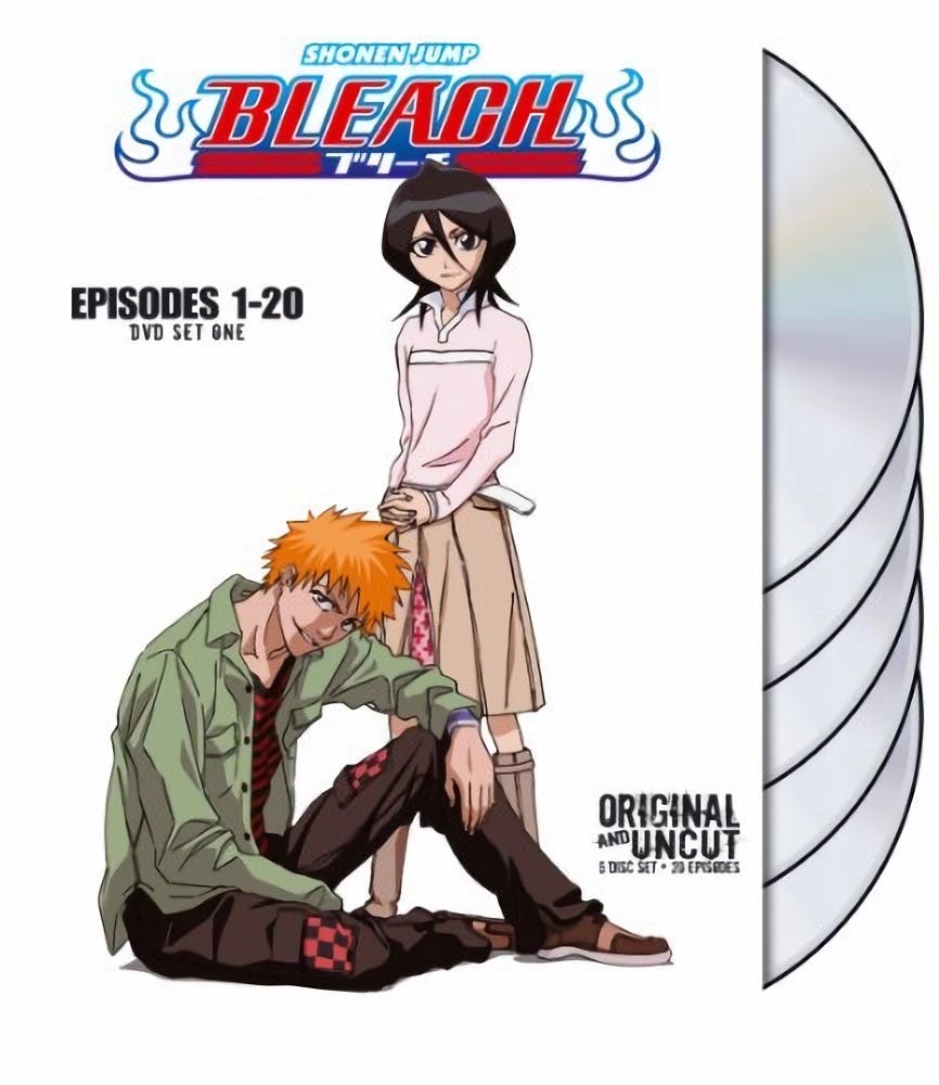 Bleach Uncut Box Set 1 DVD boxed set with four discs behind the cover art