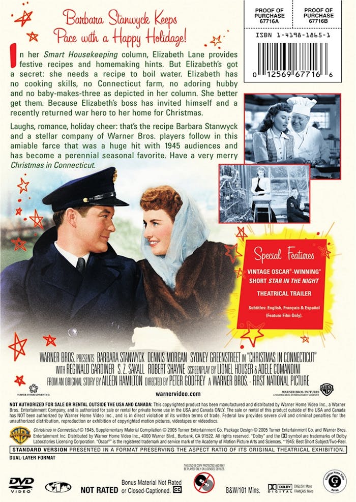 Christmas in Connecticut (DVD Full Screen) [DVD]