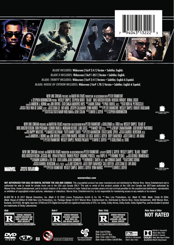 Blade Collection (Box Set) [DVD]