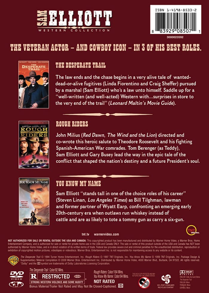 Sam Elliot Westerns Collection (Box Set) [DVD]