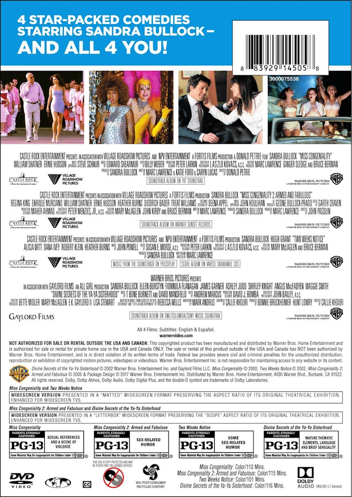 Sandra Bullock Comedy Collection (DVD Set) [DVD]