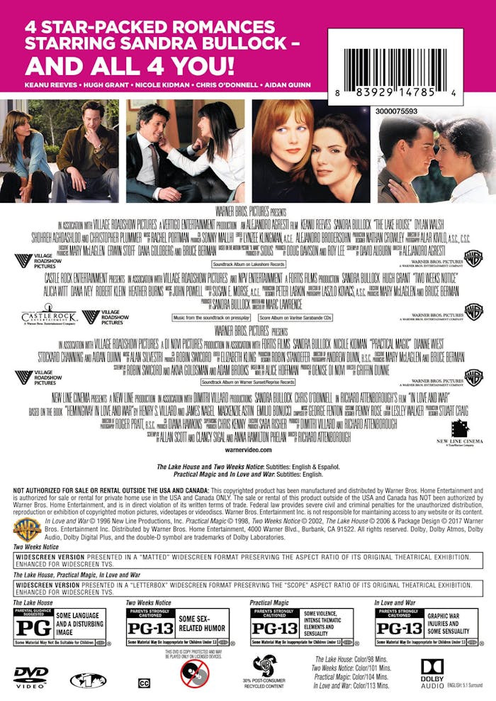 Sandra Bullock Romance Collection [DVD]