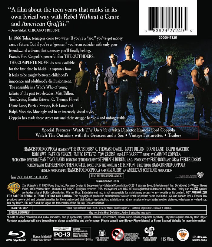 The Outsiders - The Complete Novel (Blu-ray Complete Experience) [Blu-ray]