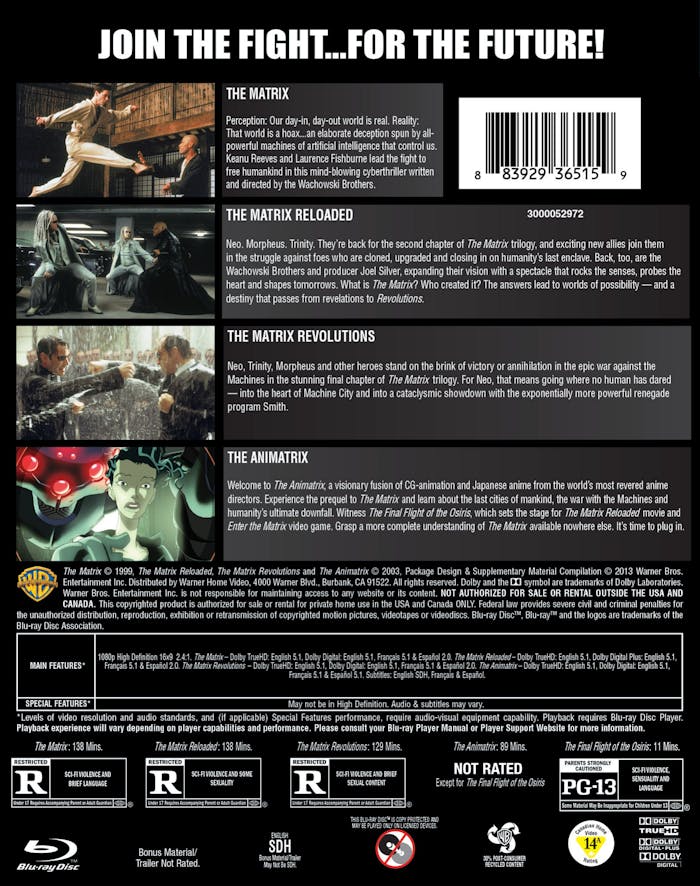 The Matrix Collection (Box Set) [Blu-ray]
