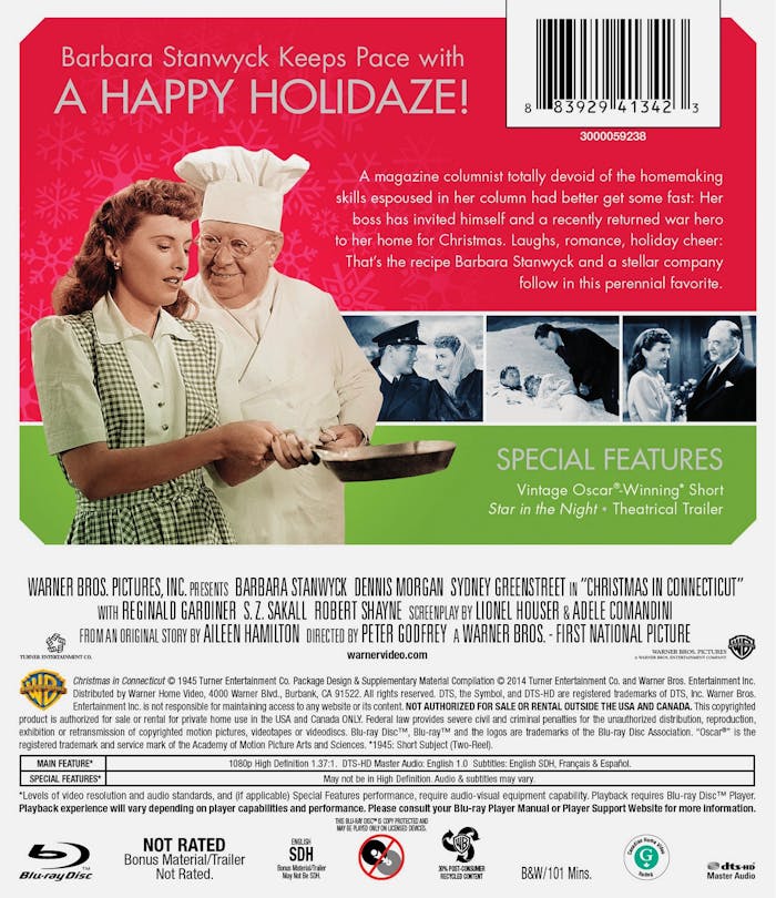 Christmas in Connecticut [Blu-ray]