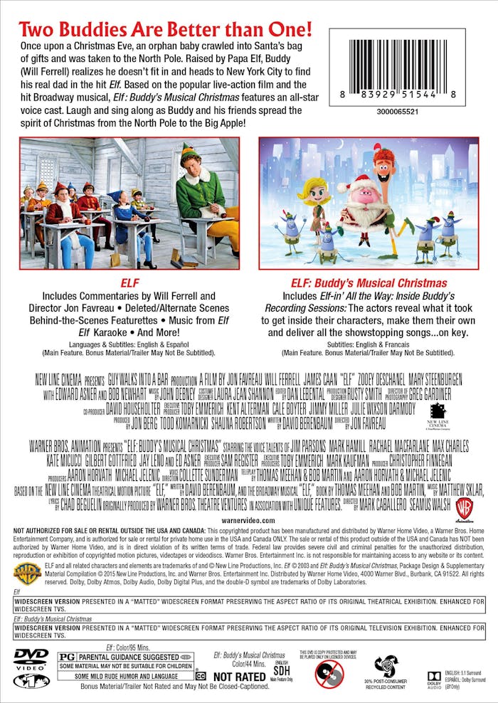 Elf/Elf - Buddy's Musical Christmas (DVD Double Feature) [DVD]
