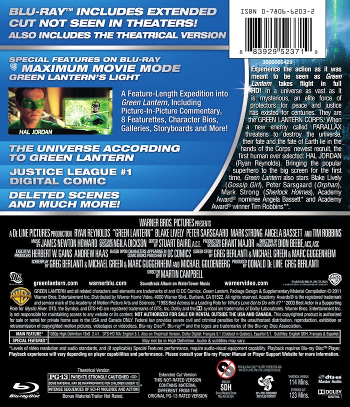 Green Lantern: Extended Cut (Blu-ray New Box Art) [Blu-ray]